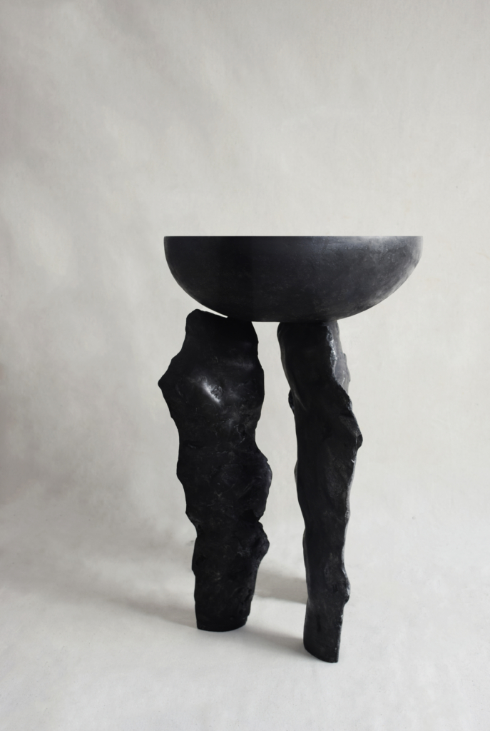 Burnt works | sculptural tables | Studio Isac Elam Kaid