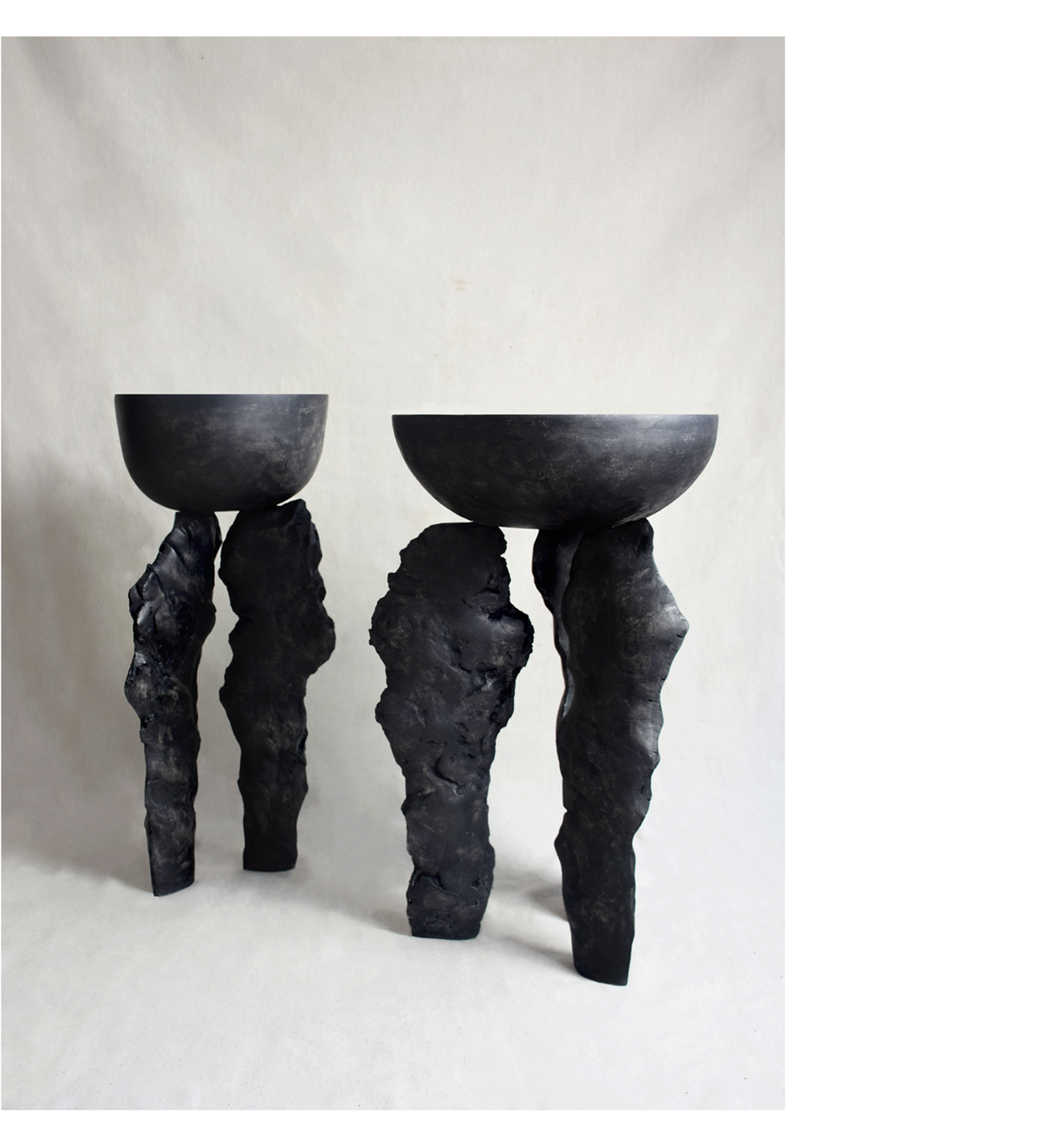 Burnt works | sculptural tables | Isac Elam Kaid